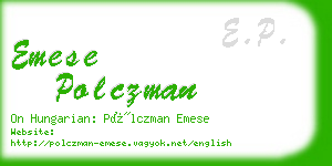 emese polczman business card